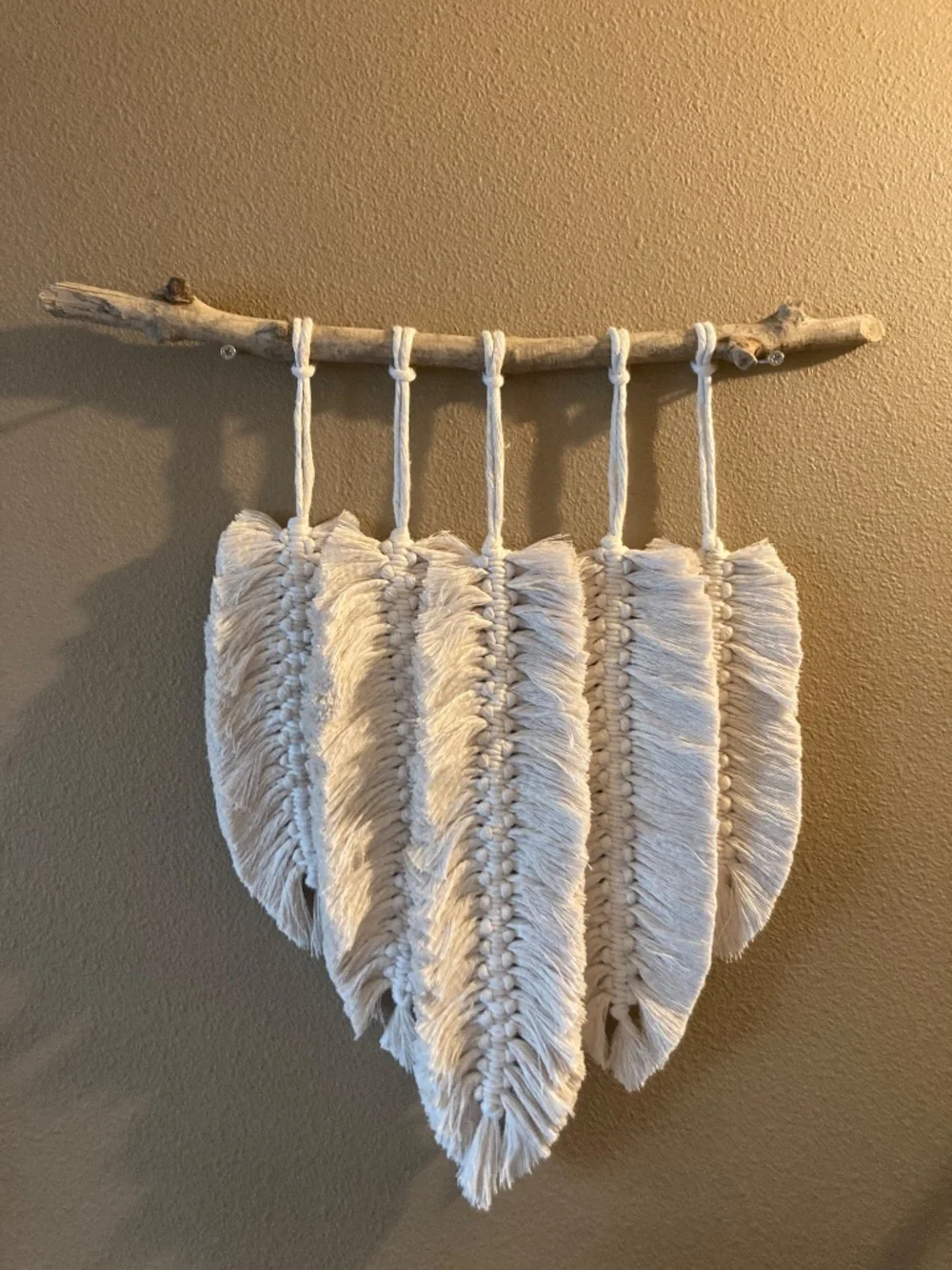 Various Macrame Feather Wall Hangings